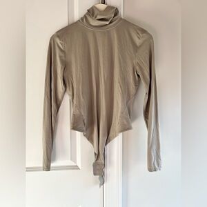 lululemon athletica Beige Long Sleeve Bodysuit